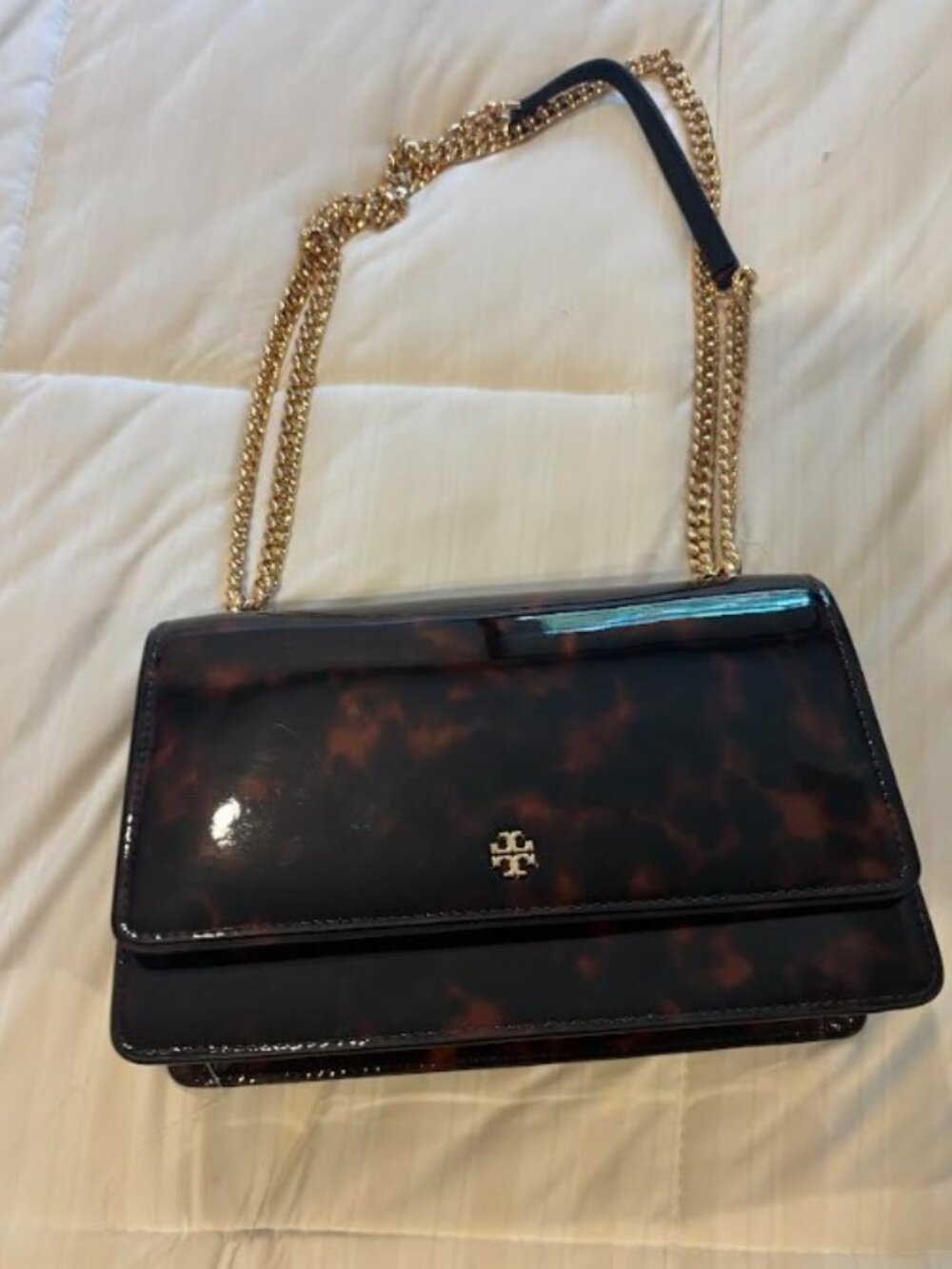 Tory Burch Tortoise Pattern Shoulder Crossbody Bag - Picture 6 of 14